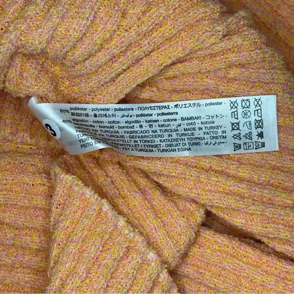 ZARA Orange Creamsicle Sleeveless Knit Ribbed‎ Dress Size Large